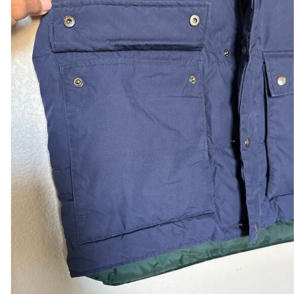 Vintage Woodlake Mens Duck Down Vest Navy Full Zip w/Pockets Size M EUC - Picture 5 of 8